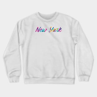 New york colorful rainbow latin Crewneck Sweatshirt